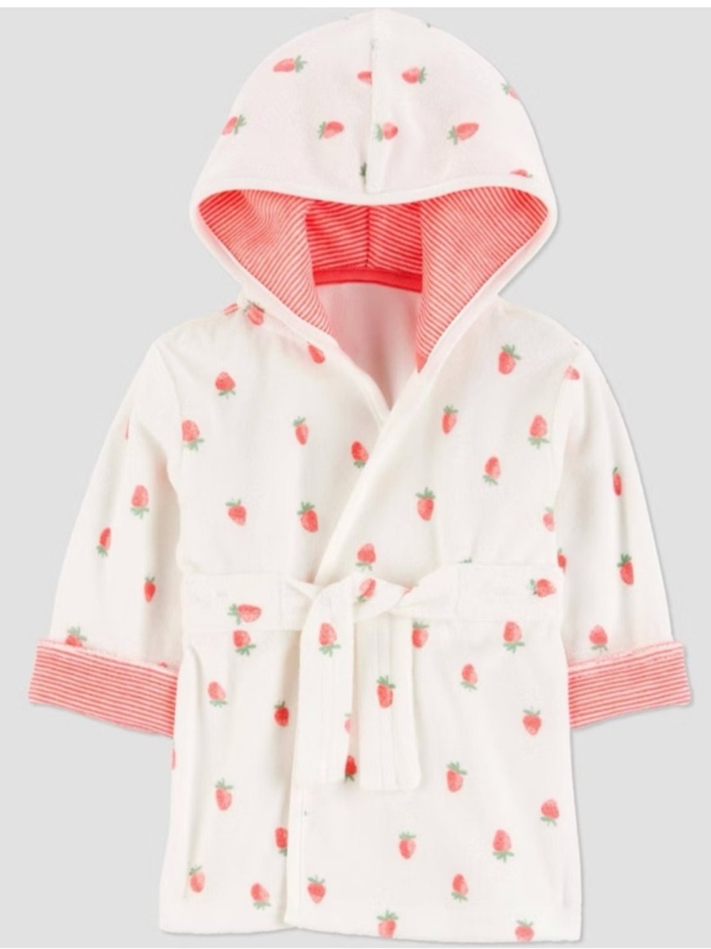 Carters Hooded Robe with Strawberry Print 0-9 Months